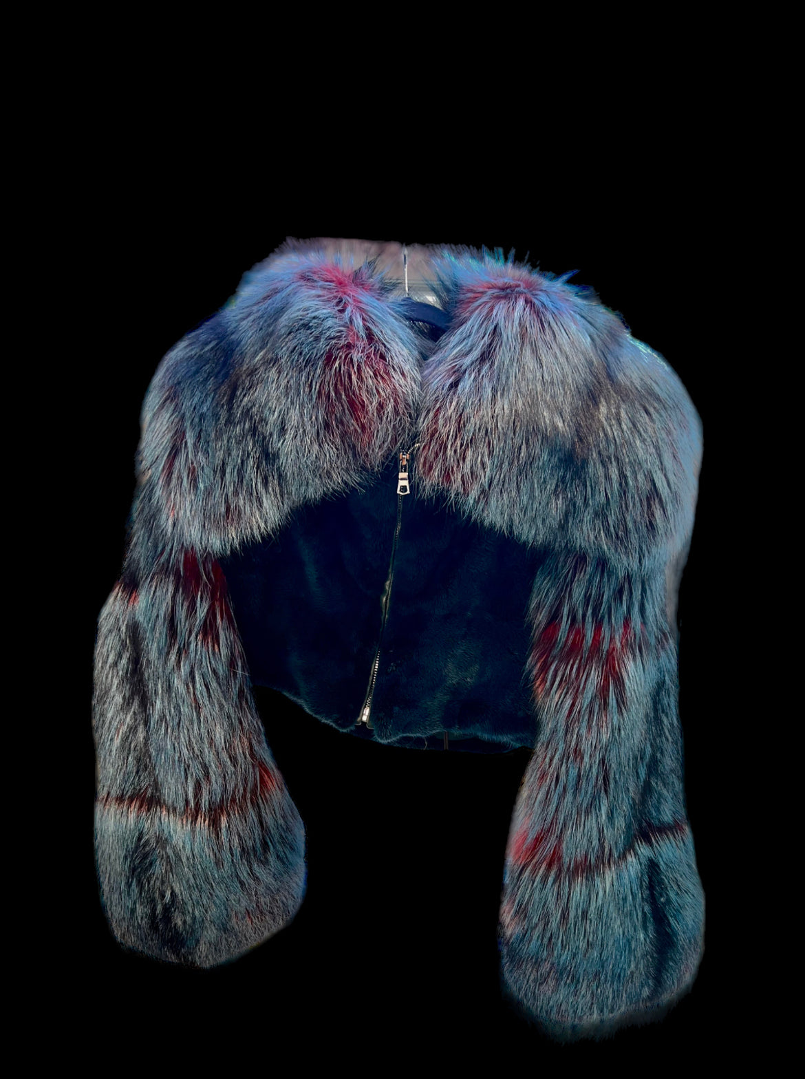 TWO TONED MINK-FOX COAT