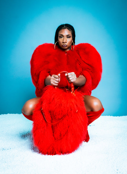 Red Mink Heart Coat